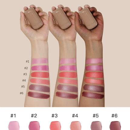 Lakerain Blush Stick Cheek Lip Tinted Moistured Long-wearing Flush Blusher Silky Brighten Blush Cream Cosmetics Matte Nakeup