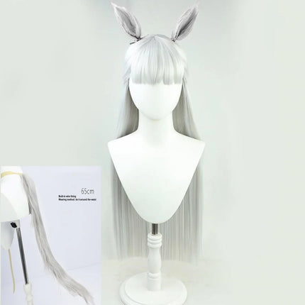 Uma Musume Pretty Derby cosplay Oguri Cap wig Anime Party Ears Tail synthetic heat-resistant Wig