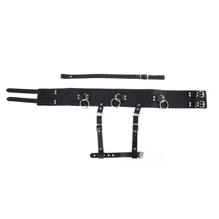 Leather Strap on Bdsm Bondage AV Vibrator Magic Wand Holder Belt Attachment Accessory fits Hitachi