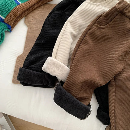MILANCEL 2026 Spring Autumn Solid Kids Boys Straight Pants Fashion Children Clothing Trousers Brief Jeans for 1-6 Years