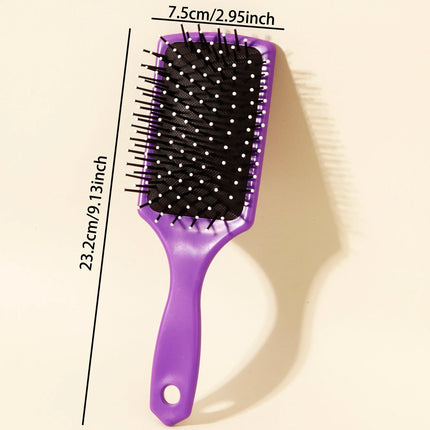 1PC Airbag Massage Hair Brush – Exfoliating Anti-Static Comb with ABS Plastic Handle, Styling Tool for Real Hair Wigs