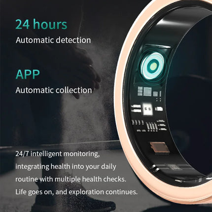 Smart Diamond Fitness Ring for Women Heart Rate & Sleep Monitor IP68 Waterproof Pedometer Health Tracker Fashionable Accessory
