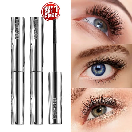 Steel tube mascara waterproof and sweat-proof formula thickens and lengthens the curl, lasting natural full effect, party makeup