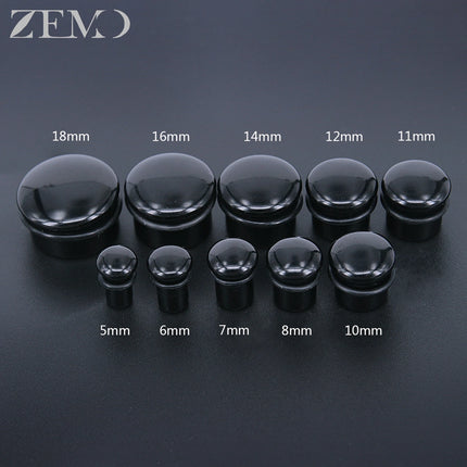 ZEMO 2pcs/lot Natural Stone Ear Plugs and Tunnels Unisex Punk Large Gauges Single Flare Flesh Stretcher Expander Piercings 4-18MM