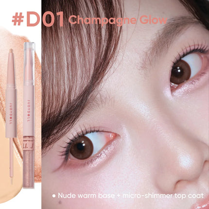 Judydoll Dual-Ended Contour Under Eye Pen Matte Shimmer Soft Nude Fine Flash  Smudge-Proof Lasting Natural Brightening