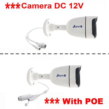 JIENUO Ip Camera Poe 4K Outdoor Waterproof Security Night Vision Video H.265 4MP 5MP 8MP Onvif Bullet CCTV Home Cam Surveillance