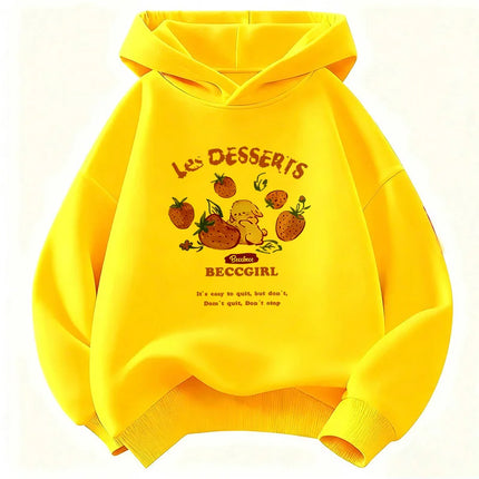Funny Strawberry Fashion Y2k Hoodie Kids 90s Children's Sweatshirt Hoody Casual Hoodies for Boys Girls Clothes