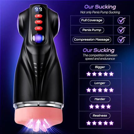 Automatic Male Masturbator Sex Toys for Men AI Sync Pocket Pussy APP Control  9 Sucking 9 Vibrating Modes Adult Sex Toys for Men