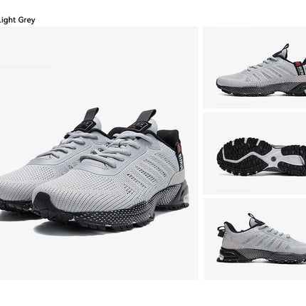 Baasploa Men Running Shoes Lightweight Breathable Jogging Sport Shoes Male Lace-up Fashion Comfort Casual Sneakers Non-slip