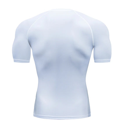Compression T Shirt Men Summer Sportswear Running T-shirt Elastic Quick Dry Sport Tops Tee Athletic Gym Workout Shirts Men