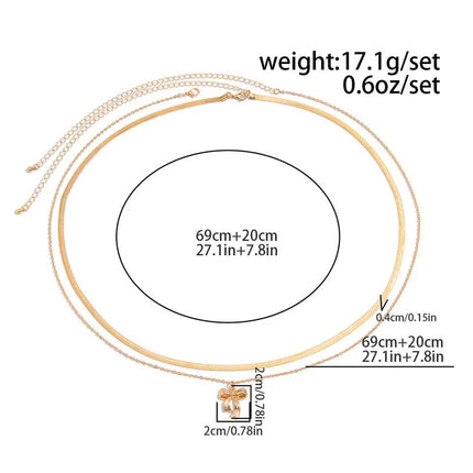 Sexy Bow Flat Snake Waist Chain for Women Simple Gold Color Metal Double Layered Belly Chain Summer Beach Jewelry Accessories