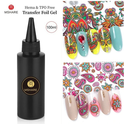 MSHARE 100ml Shiny Top Coat No Wipe Top Nail Gel for Gel Polish Semi-permanent Varnish No Sticker Hard Top Gel