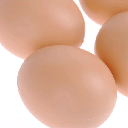 6pcs Cheap Fake Eggs Simulation Wooden Chicken Duck Geese Dummy Painted Egg Children Educational Toys Artificial Food Easter