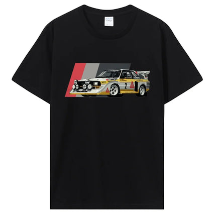 Sport S1 E2 Group B Rally Car Stig Blomqvist Mikkola And Walter T-Shirt Casual T Shirt Cotton Tops Men's Clothing Unisex T-shirt