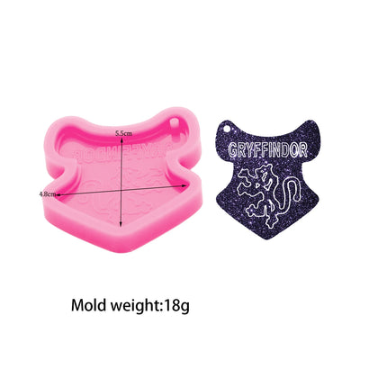 1pc Resin Magic Series Epoxy Keychain Silicone Molds Casting, DIY Fondant Cake Chocolate Mould