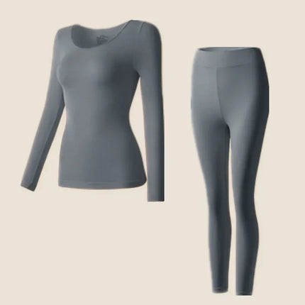 Two Piece Set Thermal Underwear Winter Clothes Women 2025 Ultra-thin Heating Hyaluronic Acid Skin Lingerie Sets