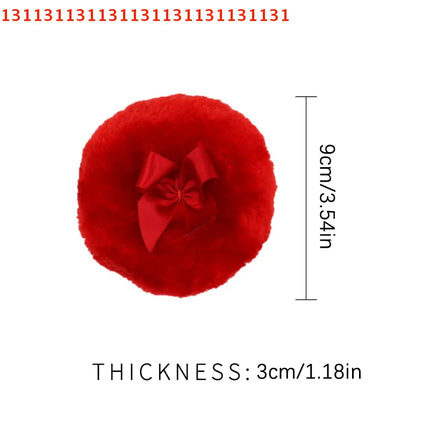 Professional Plush Bowknot round Makeup Sponge Soft Fluffy Loose Powder Puff Cute Foundation Cosmetic Beauty Tool