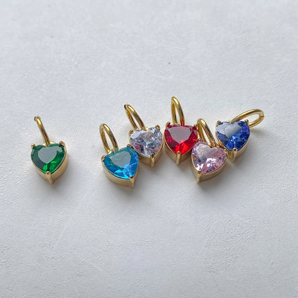 eManco 6MM Colorful Birthstone Pendant DIY Stainless Steel Women's Accessories Niche Design Luxury Rhinestone Charms Wholesale