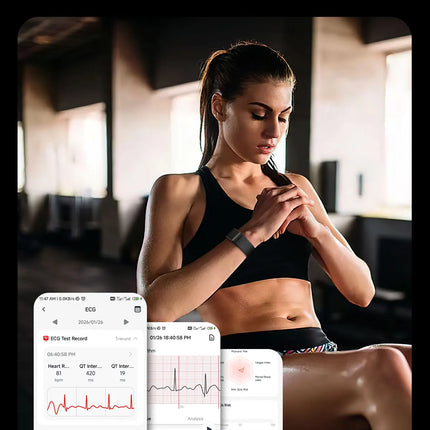 VWAR Loop Life Fitness Tracker ECG+PPG SpO2 Sport Smart Bracelet Heart Rate Blood Pressure Monitor Pedometer Smartwatch Band