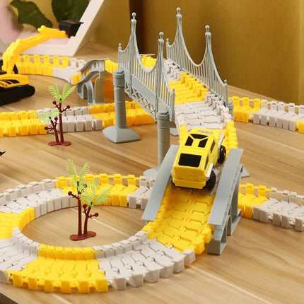 137-467pcs Car Electric Car Train Track Sets Brain Game Flexible Curved Vehicles Toys Plastic Colored Railroad for Child's Gifts
