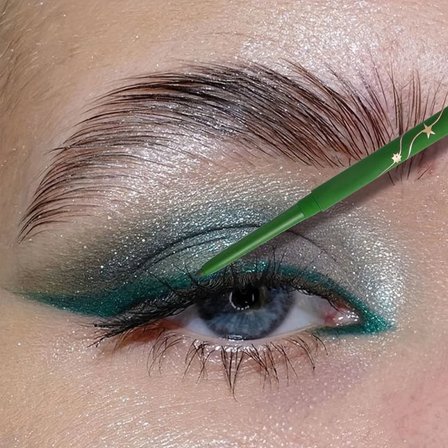 Green Eyeliner Gel Pencil Waterproof Cream Matte Eye Pen Liner Long-Lasting Fading Makeup Matte Lying Silkworm Eye Liner