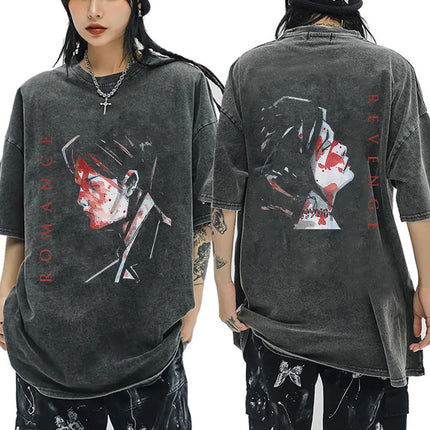 My Chemical Romance Band Washed T-shirt Long Live The Black Parade Tour Merch T-shirts Men Women Gothic Punk Oversized T Shirts