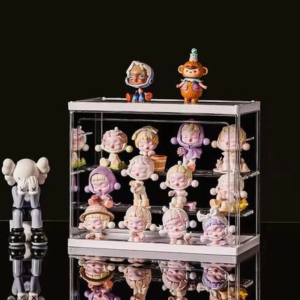 Transparent Acrylic PP Plastic Blind Box Storage Display Rack for Handmade Dolls Bubble Mart Doll Display Box Organize storage