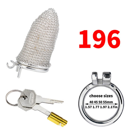 Soft Mesh Stainless Steel Male Chastity Cage Long Hollow Breathable Cock Restraint Device Erotic BDSM Bondage Toys for Men Gay
