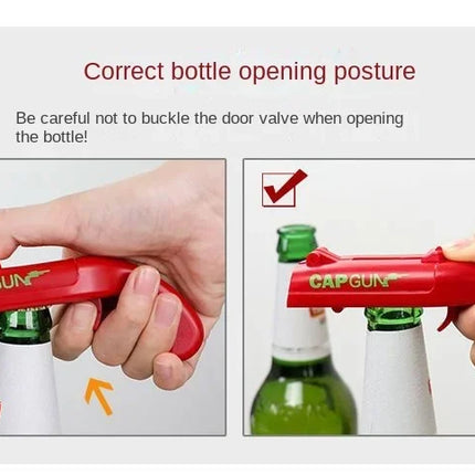 ABS Creative Pistol Bottle Opener Launches Beer Caps Fun Shooting Cap Gun Multifunctional Gadget For Home Bar Kitchen Tool