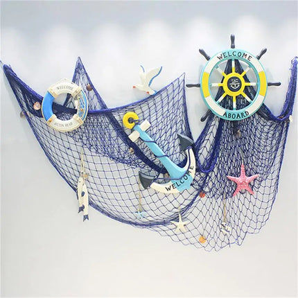 Ceative Decor Nets Hemp Rope Mediterranean Hanging Net Wall Decor Room Party Decorative Fishing Net Playground Gift Boho Style