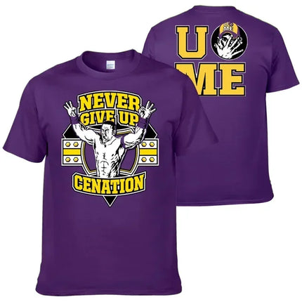 John Cena Wrestling Men's T-Shirt Summer Outdoor Sports Fitness Unisex Tops Casual O-Neck Short Sleeve Tee Casual Men Clothing