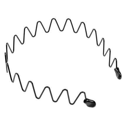 6pcs Fashion Metal Hair Band for Men Women Unisex Black Wavy Hair Head Hoop Band Sports Headband Hairband Hair Accessories Gifts