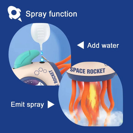 Electric Dancing Rocket Toys Automatic Obstacle Avoidance/Projection/Light and Music/Spray Baby Interactive Crawling Dance Squid