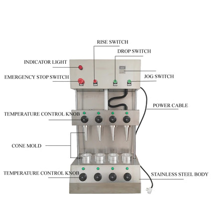 Pizza Cone Machine Commercial Temperature-Controlled Cone Shape Forming Pizza Maker For Pizza Parlour