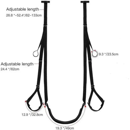 Couple Sex Sling BDSM Door Sex Swing Chair Seat Bondage Restraints Adjustable Detachable Seat Sexual Stimulation Adult Sex toys