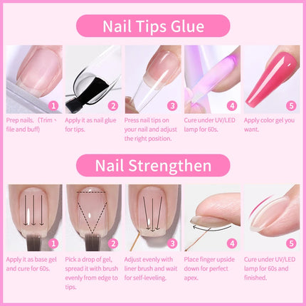 6 IN 1 Nail Glue Gel / Colle Gel 6 EN 1