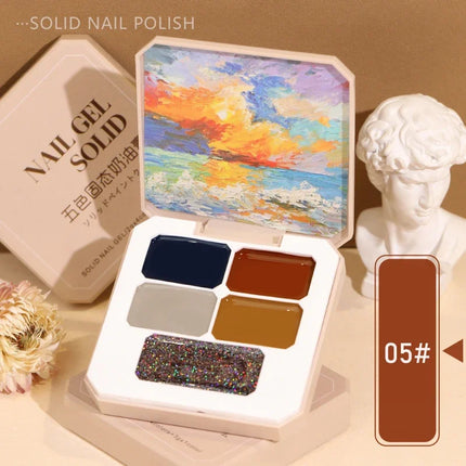 Solid Nail Polish Color Mud Gel Full Coverage Painting Nail Art Glue Mousse Creamy Texture Manicure Varnishes Solid UV Gel Plate