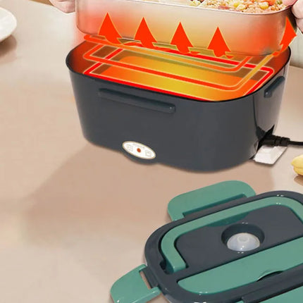 The Electric Lunch Box Food Heater ,60 W Portable Warmer for Car Truck Work With 304 Stainless Steel Contained Heated Lunch Box