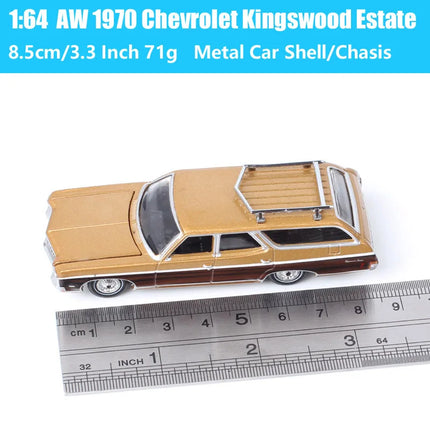 Auto Star AW 1/64 Scale Old 1970 Chevrolet Impala Kingswood Estate Station Wagon Diecast & Vehicles Chevy Metal Car Model Toy