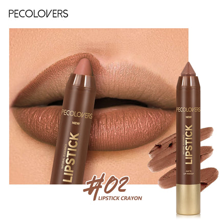 2In1 Matte Lipstick Pencil Waterproof Long Lasting Lip Brown Velvet Lip Liner Pen Lips Makeup Women Cosmetics