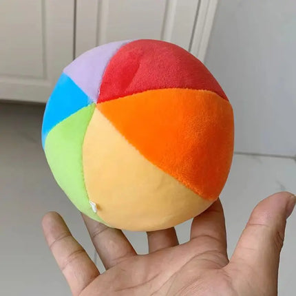 Baby Recognition Color Ball Plush Bells Ball Plush Multi Color Sensory Educational Toy Pet Training Toy Colorful Plush Bell