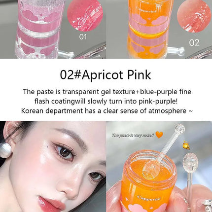 Cappuvini Cloudy Glow Temperature-changing Blush - Korean-inspired Gel Formula with Fine Shimmer for a Smooth, Radiant Finish
