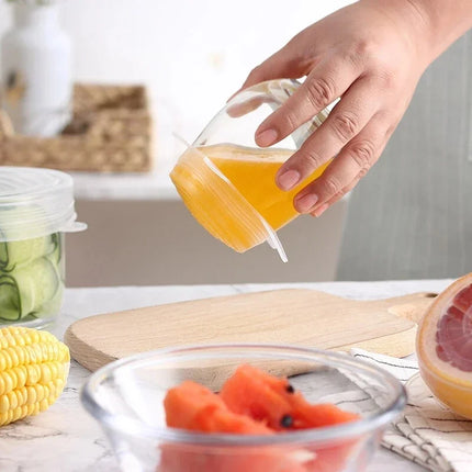Silicone Can Covers Small Silicone Stretch Lids 6p Silicone Jar Lids Food Safe Lids for Yogurt Jars Bowls 2.6 Inch