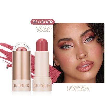 BEAUTY GLAZED multi-colour matte highlight blush stick glazed non-stick glass delicate and supple multi effect makeup