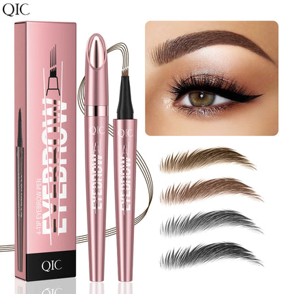 3D Dye Eyebrow Pencil Hairling Anti-smudge Waterproof Long Lasting Black Brown Large Brush Natural Wild Eyebrow Enhancers Cream