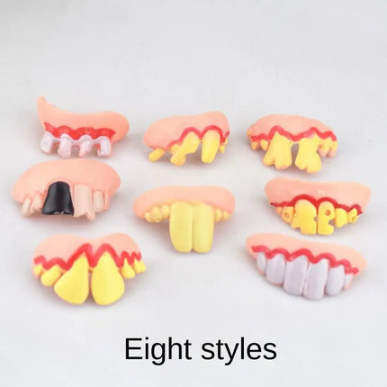 Practical Jokes Denture Gags Funny Dentures 10 Style Rubber Ugly Teeth Scary Trick Fake Denture Teeth Household Theme Party