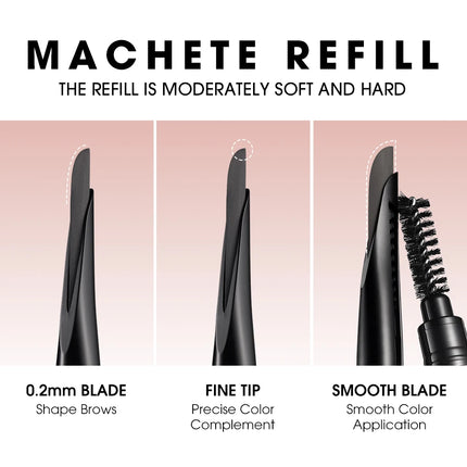 O.TWO.O Machete Eyebrow Pencil Waterproof Natural Long Lasting Smooth Fill Fluff Blendable High Pigment Brow Pencil Eye Makeup