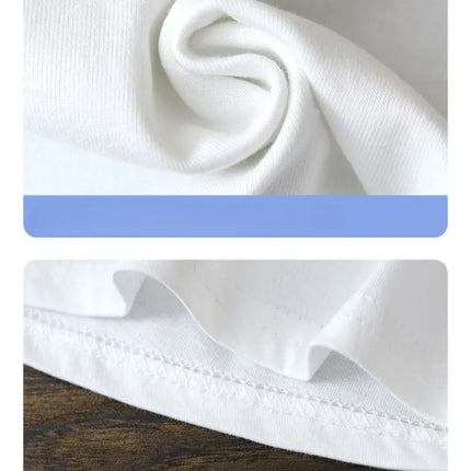 2-10Y Children's Pure Cotton Short Sleeved Pullover T-shirt Baby Boys Girls Summer Clothes New Students Solid Color Tops