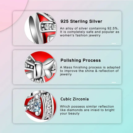 Original Charms 925 Sterling Silver Butterfly Pendant Dragonfly Flowers Bead For Women Necklace DIY Bracelet Fine Jewelry Gift