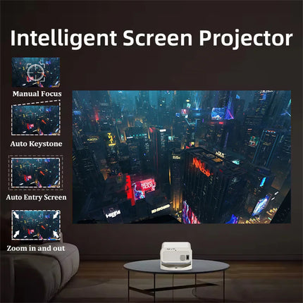 KaiAqua HT23 4K Android11 Projector Native 1080P 390ANSI Dual Wifi6 BT5.0 1920*1080P Cinema Portable Projetor Upgrated HT23